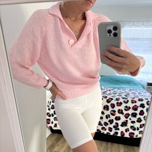 Women's Vintage Distinction pink Sweater, Size S
